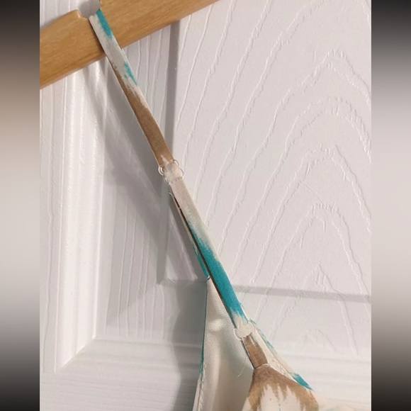 CHARMING CHARLIE Teal Chevron Maxi Dress Women’s Size Small - Picture 3 of 6